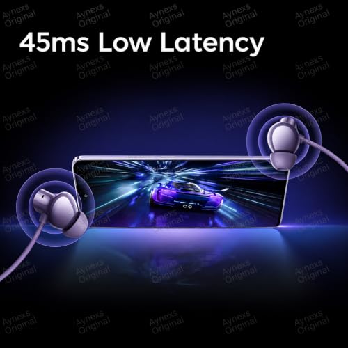 Image of Compatible with Realme 5 ANC Bluetooth Neckband Earphones with ANC and ENC Support, 13.6mm Driver, Long Playback Time, Fast Charging, HD Voice Calling Feature(Purple)
