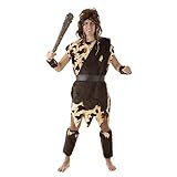 MiDisfraz - Disfraz de Troglodita Cavernícola para Adulto (Hombre y Mujer) | Traje de Neandertal con Accesorios para Carnaval y Fiestas Temáticas | Fabricado en España (Hombre, M)
