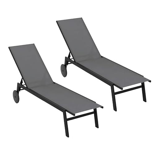 COSTWAY 1 2 Tumbonas Jardin