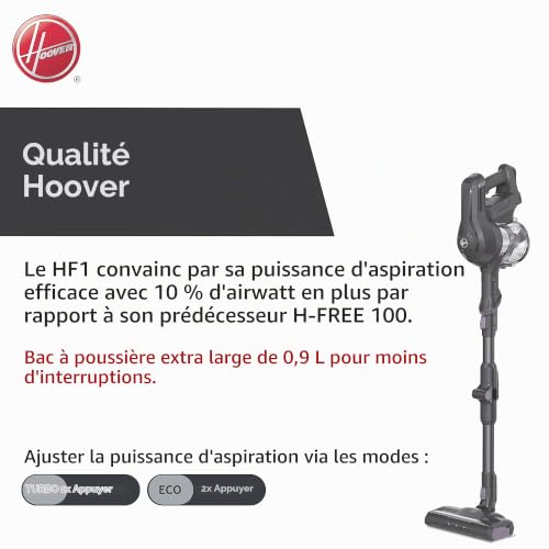 Aspirateur Balai Hoover HF103X – 170 W, Autonomie 40 Min, Technologie Cyclonique - vue 2