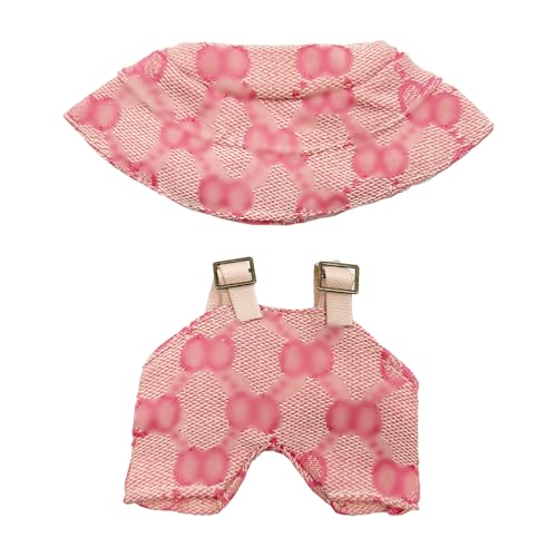 17cm Clothes Set(NO Doll),Hat & Overalls Set for 17cm Accessories Suit,Stylish Adorable Dolls Clothes Accessories,Cute Clothes for Dress up Unique Style (Style B)