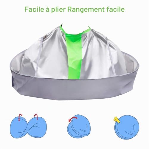 Cape de coupe professionnelle - Imperméable - Accessoire de coiffure pour adultes hommes et femmes – vue 4