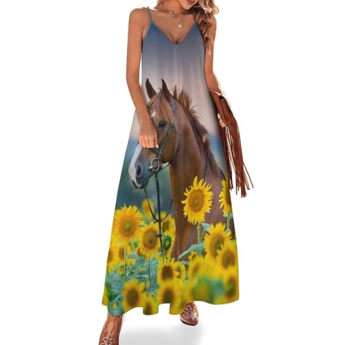 Robe longue femme été sans manches imprimé chic collection plage et voyages