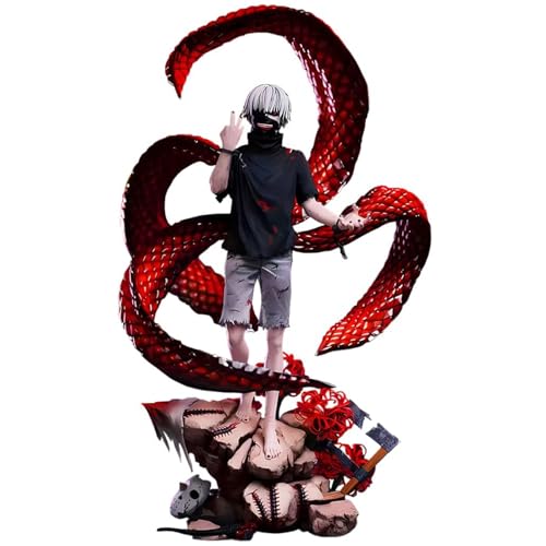 Epitome Kaneki Ken Figura de Tokyo Ghoul Figura de anime Accesorios de cabeza se pueden reemplazar Modelo de escena genial Tokyo Ghoul Kaneki Ken Figura de acción Estatua de PVC Decoración de