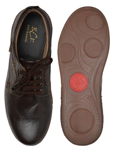 Image of Buckaroo Clareta crumbald Leather Tan Casual Shoes for Mens