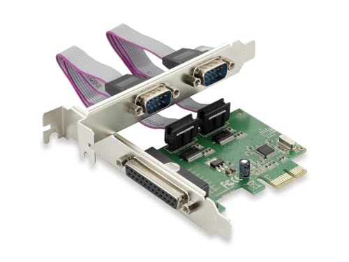 Conceptronic SPC01G Parallel Interface Card and Adapter, RS-232 Internal - Accessory (PCIe, Parallel, RS-232, PCIe 1.1, Green, China, 140 mm)