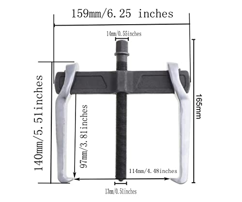Mannifen SB-12222 Cr-V Single Hook Two Claws Puller Separate Lifting Device.Tao+ Stores Offer 4 Different Sizes Of Jaw Puller thumb #1
