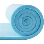 1/2" Thick - Medium Density Sofa Chair Cushion Seat Camper Van Bed Vehicle Replacement Sheets Blue Foam for Upholstery 6ft x 2ft (72" x 24") - Fire Retardant Premium Upholstery Foam Sheet - Made in UK