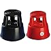 Wedo Taburete con Ruedas, Negro + Taburete con Ruedas, Rojo