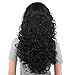 OneDor Long Hair Curly Wavy Full Head Halloween Wigs Cosplay Costume Party Hairpiece (2#-Darkest Brown)