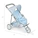 JC Toys | Berenguer Boutique |3 Wheeled Folding Doll Jogger Stroller | Blue | Ages 3+