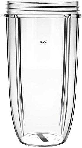 Invero Replacement Spare (32oz / 1000ml) Large Clear Cup Mug Jar for NutriBullet 600W and NutriBullet Pro 900W Blender Juicer Mixer