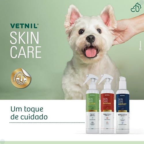 Skin Care Clean Spray Para Higiene Cães E Gatos 250ml Vetnil