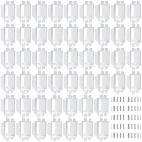 50PCS BE1-2 Electrical Outlet Box Extenders with 100PCS Screws, (1-Gang)Electrical Power Outlet Box Extender,Single Gang Box Extender Electric Box Extender 1 Gang Power Switch Receptacles Accessories