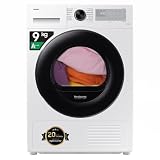 Samsung Asciugatrice Crystal EcoDry DV90CGC2A0AH/ET, 9 kg, Pompa di Calore, Wifi, Sensore Optimal...