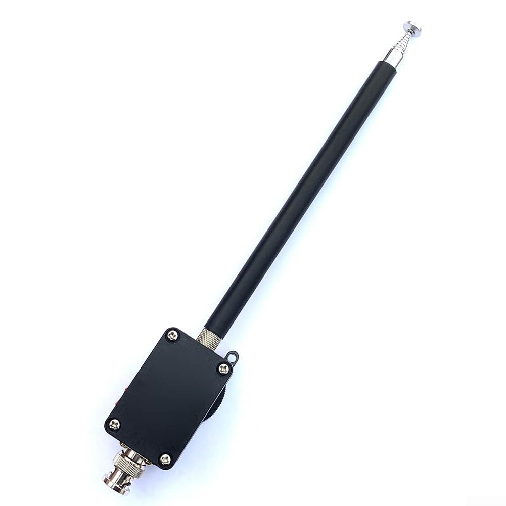 Antenne compacte à ondes courtes pour réception 5-30 MHz avec tige étendue et chemin RF optimisé en interne pour un bruit minimal (BNC)