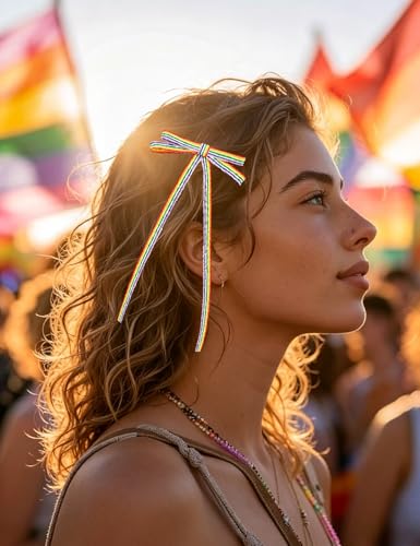 6 Pinzas de Cinta Arcoíris para Día del Orgullo miniatura 6