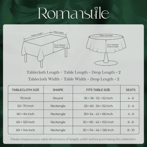 Romanstile Christmas Jacquard Rectangle Tablecloth 60 x 120 Inch Dark Green by Romanstile - Used condition - Image 8