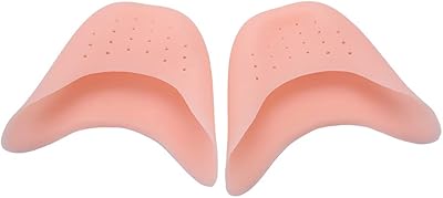 2pcs Ballet Dance Shoes Pads,Soft Silicone Dancing Toe Protector Reusable Toe Pads with Breathable Hole for Feet Care(Complexion)