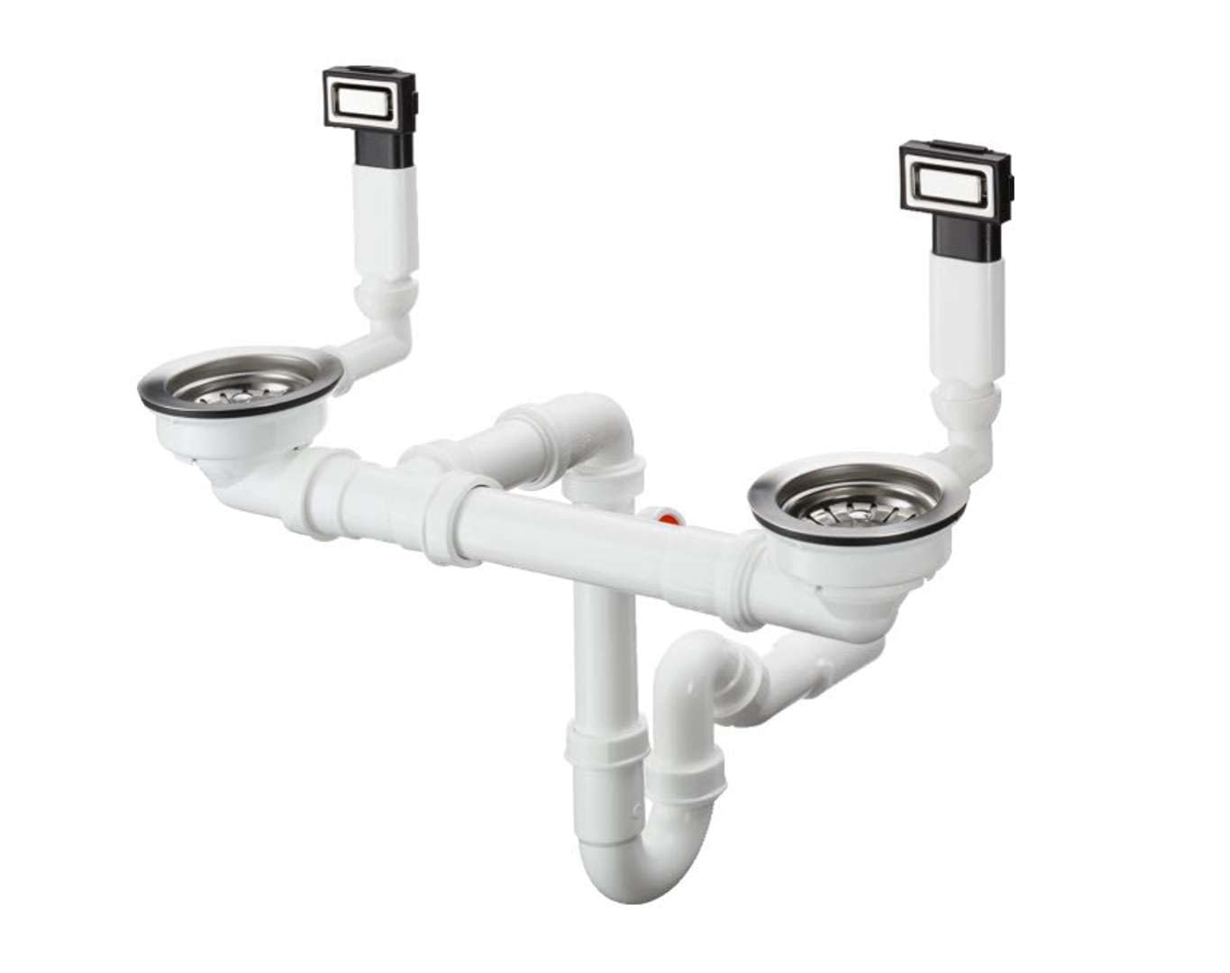 Hansgrohe Multicolor 43922800 Manual Waste And Overflow Set For Double Bowl