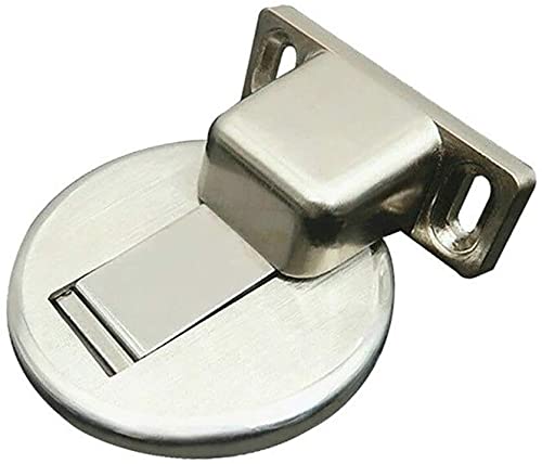 Door Stopper, Wall Floor Mount Magnetic Safety Catch Door Holder Anti-Collision Invisible Doorstop Metal Stop(Silver)