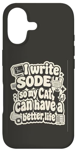 I write code so my cat can have a better life funny geek �X�}�z�P�[�X iPhone 17 �p