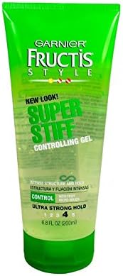 Garnier Fructis Style Super Stiff Gel, Ultra Strong, 6.8-Ounce Bottles (Pack of 6)