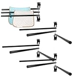 HDYEGY 4 Pack Saddle Pad Rack with 3 Bar,Wall Mounted Swinging Horse Blanket Rack for Hanging Blankets & Pads, Ideal for Horse Stall, Tack Room, Stable and Barn