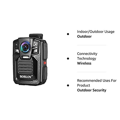 BOBLOV HD66/D7 128GB/64GB 2K 1440P Waterproof Police Body Camera with