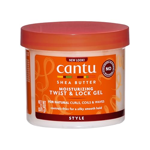 Cantu Shea Butter For Natural Hair Moisturizing Twist & Lock Gel, 13 Ounce (Pack of 1)
