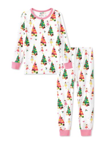 Image of PATPAT Toddler & Kids Pajama Sets with Bamboo Viscose, Snug Fit Pjs for Girls, All-Season Comfort Sleepwear, Ages 2-12 Years
