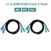 MT-VIKI 2 Pack USB KVM Cable - 6ft, 4K HDMI USB A/B Twin Cord for Standard KVM Switch