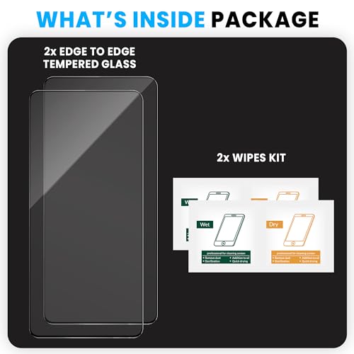 Image of ArmourPro Military Grade Gorilla Tempered Glass Compatible For Redmi Note 13 Pro Plus, Note 13 Pro and Poco X6 Neo (6.67 Inch) With Installation Kit | Edge To Edge Coverage | Black, Pack of 2