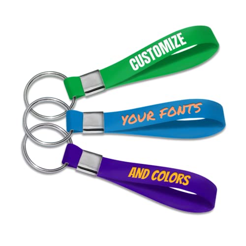 Wristband Bros Silicone Loop Keychains | Fully Customizable | Great For Events, Fundraisers & Promotions | Available In Bulk