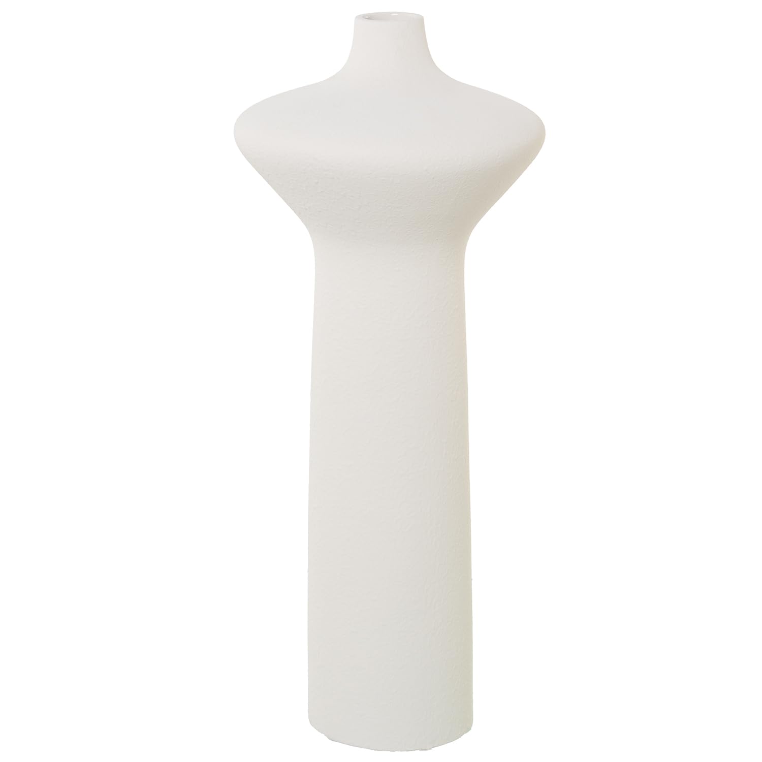 Vase en céramique abstraite mat 20x50cm pour une atmosphère zen et poétique