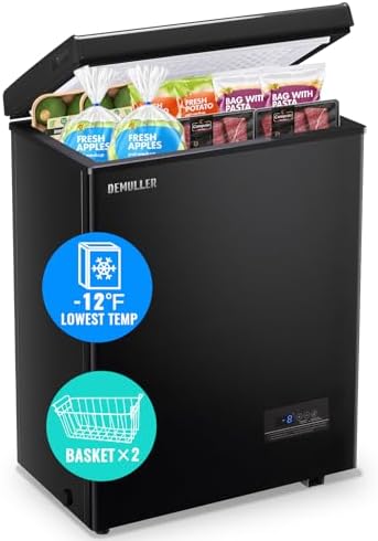 Chest Freezer model with LCD display and digital temperature control