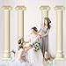 Yiaoyinnz 4Pcs Greek Party Wall Decorations Greek Columns Cardboard Pillars Cutouts Ancient Greek Party Decor for Birthday Medieval Renaissance Wall Photo Backdrop Photography Background Supplies