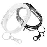 SOLUSTRE 2個ミニドール用キャリーバッグ 透明収納ケース 吊り下げ式小物入れ キーホルダー付き フラッシュディスク データケーブル イヤホン 収納に適したポータブルケース