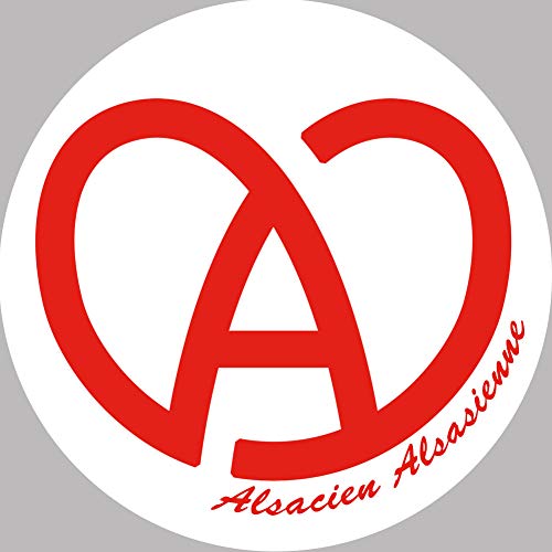 Alsace blanc et rouge - 10cm - Autocollant/Sticker