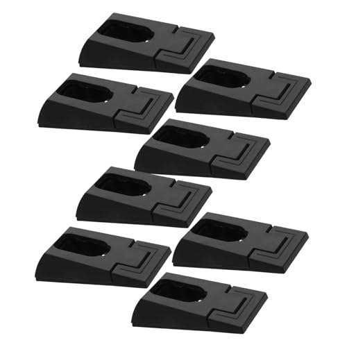 Ciieeo 8 Piezas Base de Varilla de Ropa ropero Perchero para Colgar Ropa Soportes de Varilla de Armario Soporte de Barra de Cortina Black