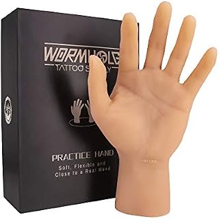 ITATOO Silicone Tattoo Practice Hand Fake Tattoo Hand Dummy Fake Tattoo Skin