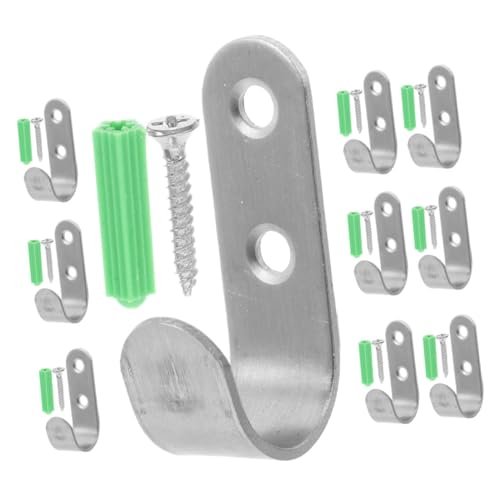 FONDOTIN 10 Sets Heavy Duty Trailer Tarp Hooks Metal Secure Fasteners for Trailer Covers Garage Garden Camping with Screws and Expansion Anchors