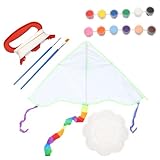 OSOLADY DIY Kite Set Portable Blank Painting Kites for Boys Interactive Drawing Craft Kit with Creative Materials for Outdoor Play and Decoration
