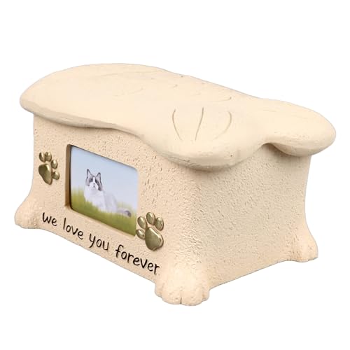 Urnas Memorial para Animais de Estimação Com Tampa de Peixe Em Resina Gravada Com Pegadas Caixa de C