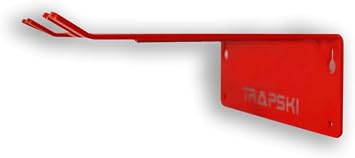 TRAPAWAY Wall Rack | Holds 1 pair of Skis or Snowboard by Bindings | Garage Organizer for Yard Tools, Gear & Equipment | Aluminum | No Moving Parts to break or Pinch Points