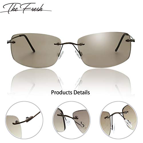 Image of The Fresh Minimalist Small Rectangular Sunglasses Clear Eyewear - Exquisite Packaging