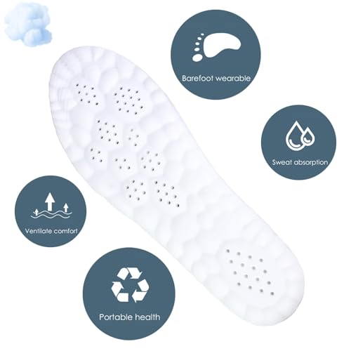 Image of 4 PCS Cut-Out Insoles 4D Cloud Soles Ultra Comfort Soft Memory Foam Cushioning Cloud Insoles for Men Women