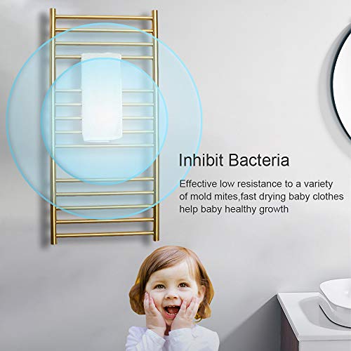 Towel Warmer Rack Wall Mounted, 14-Bars Electric Towel Rack For Home Bathroom, 304 Stainless Steel Bath Towel Heater, Brushed Gold, 162W (Hardwired) #TOP5