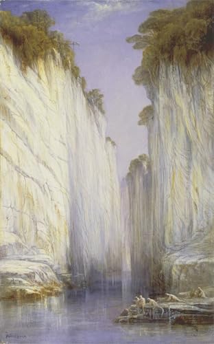 Tableaux Graffiti Art Mural Edward Lear rochers de marbre Nerbudda Jubbolpore poster 60x90cm