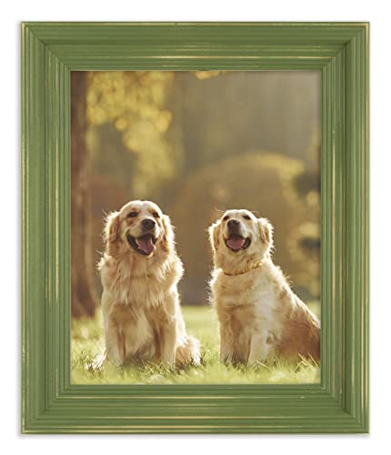The Rusty Roof-Distressed Cimarron Leafy Green-Solid Wood Picture Frame-16X24 #TOP3